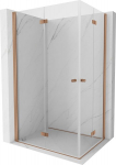 Mexen Mist-F Duo kokkupandav du&scaron;ikabiin vasak 120 x 75 cm, l&auml;bipaistev, harjatud vask - 8A6-120L-075P-65-00, 120 x 75 cm