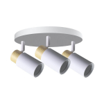 Laelamp Candellux Claro, valge, puidust detailidega, 3x15W GU10