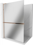Mexen Kioto+ L du&scaron;isein riiuliga Walk-in 80 x 200 cm, peegel, roosa kuld - 800-080-123-60-50, 80 x 200