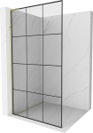 Mexen Kioto L du&scaron;isein Walk-in 100 x 200 cm, must ruudustik, kuldne - 800-100-103-50-77
