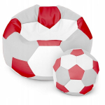 Kott-tool koos tumbaga Ball XXXXL (100 cm), hall/punane/valge