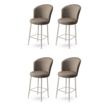 4 baaritooli komplekt Fora, cappuccino/kroomi v&auml;rv