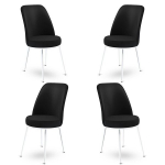 4 tooli komplekt Dexa, must/valge