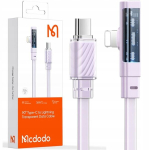 MCDODO nurga all olev USB-C v&auml;lgukaabel 36W iPhone 13 14 jaoks, lilla 1M
