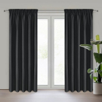 Eurofirany kardin Rita, 140x270 cm, must
