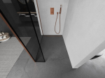 Mexen Kioto du&scaron;inurk Walk-in 100 x 40 cm, must raam, roosa kuld - 800-100-212-60-70-040