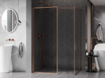 Mexen Kioto-F Walk-in du&scaron;inurk raamiga 125 x 120 cm, l&auml;bipaistev 8 mm, harjatud vask - 800-125-202-04-65-120