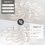 Moodne LED laevalgusti Lilled h&auml;mardatav &Oslash;85cm 90W Valge puldiga &mdash; elutoa valgustus, magamistoa lamp, puldiga laelamp, suur laevalgusti, reguleeritav valgustus, kontorilamp, kaasaegne sisevalgustus