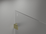 Mexen Lunar du&scaron;inurk Walk-in parempoolne 100 x 200 cm, l&auml;bipaistev 8 mm, kuldne harjatud - 830-100-000-55-00-P