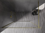 Mexen Kioto-XF du&scaron;isein Walk-in raamiga 130 x 202 cm, l&auml;bipaistev 10 mm, kuldne - 800-130-104-50-00-X