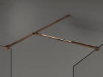 Mexen Kioto du&scaron;isein Walk-in 80 x 70 cm, must raam, roosa kuld - 800-080-202-60-70-070