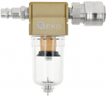 Geko G03165, 1/4" &otilde;hufilter niiskuse eraldajaga, 0.04mm, 12bar, 500l/min, 15ml mahuti, kompaktne disain