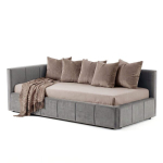 Voodi CLAURA-L + Madrats SAPNAS 2 XL|90x200|Hall #15|Veluur