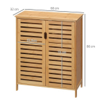 Vannitoakapp bambusest 68x32x86 cm, pruun