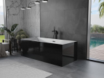 Mexen Vigo vaba-seisev vann 178,5 x 80 cm, valge/must, must &uuml;levool - 51251788075-70, 178,5 x 80 cm