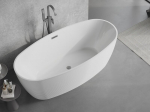 Mexen Lira vabas seisev vann muster 170 x 80 cm, valge, &uuml;levool gun metal - 52831708000-95, 170 x 80 cm