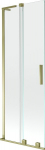 Mexen Velar L vannitoauks 2-tiivaline, l&uuml;katav 70 x 150 cm, l&auml;bipaistev, kuldne - 896-070-003-01-50