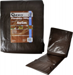 Geko pruun PE katte, G70705, 200g/m2, 2x3m, alumiiniumist silmad 1m vahedega, veekindel, pestav, hallitusele vastupidav
