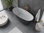 Mexen Olea vabalt seisev vann mudel 170 x 80 cm, valge/must, &uuml;levool roosa kuld - 52821708075-60, 170 x 80 cm