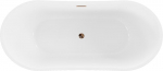 Mexen Montana iseseisev vann 180 x 80 cm, valge/must, &uuml;levool roosa kuld - 52011808075-60, 180 x 80 cm