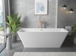 Mexen Velo Slim vabas seisev vann 170 x 75 cm, valge, &uuml;levool roosa kuld - 52811707500-60, 170 x 75 cm