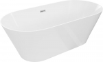 Mexen Luna Slim vabalt seisev vann 170 x 75 cm, valge, &uuml;levool kroom - 52041707500-01