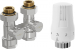 Mexen G01 kahe toruga DN50 termostaatiline komplekt, sirge 1/2"x16 mm, nikkel - W912-016-918-01, G 1/2" x 16 mm