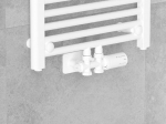 Mexen G05 termostaatiline nurga/otsemaskiga komplekt S, Duplex, DN50, valge - W908-958-910-20, DN50
