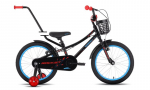 Laste jalgratas TABOU Rocket Alu, 18" must-punane