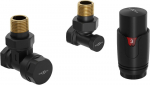 Mexen G00 termostaadi komplekt, nurgeline, must - W901-900-70, G 1/2"