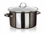 Emailitud pott kaanega 6 l 26 cm Metallic Banquet
