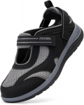 FitVille naiste laiad sandaalid EU 39, mustad, 39