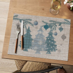 4-osaline lauakattemattide komplekt PVC kuumakindel pestav 30x45 cm