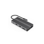 Adapter USB-t&uuml;&uuml;pi C-2X HDMI, VGA, LAN, 3x USB-A-A, SD, TF, USB-t&uuml;&uuml;pi C-C-PD100W, AUX