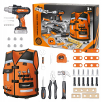 T&ouml;&ouml;riistad vest kruvikeeraja komplekt lastele 38 osa click4toys