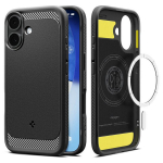 Dėklas Spigen Rugged Armor MagSafe, matte black - iPhone 17