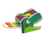 Dinosaurus haamer 2in1 puidust punane