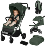 Lapsevanker kuni 22 kg, kompaktne, automaatselt kokkupandav Lionelo Cloe Plus Green Sage