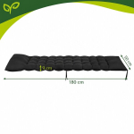 Tikitud aiam&ouml;&ouml;bli padjapadi 180x50x9 cm, must, paks