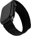 Sportlik randmehaar - FIXED - Apple Watch 1/2/3/4/5/6/7/8/9/10/SE - Nailon - Must - 38/40/41/42mm