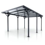 Autokate lamekatusega 5x3 m tumehall