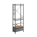 SoBuy P&otilde;randariiul KLS23-SCH Tumehall 60x32x175cm Metall ja puit Sahtliga