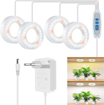 Kullsinss LED-taimekasvatuslamp, 4 tk
