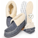 Kinkekomplekt 3-in-1: naiste vildist Nowo&reg; sussid, 2 VCA Textil&reg; alpakavillast sokipaari ja lambanahast sisetallad