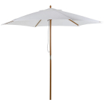 Outsunny aiap&auml;ikesevari, 3-astmeliselt reguleeritav, p&auml;ikesekaitse, bambuspost, 180 g/m&sup2; pol&uuml;ester, valge, &Oslash;2,5 x 2,3 m