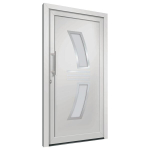 3057563 vidaXL Front Door White 108x200 cm (147140+203899)