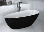 Vonia Besco Goya Black&White XS 140, su Klik-klak Chrome valomu i&scaron; vir&scaron;aus