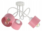 Ripplamp t&uuml;drukute/laste tuppa, valge/roosa