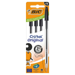 Bic Cristal Original pastapliiats, must, 4 tk.