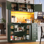 Hoiukapp, 120x40x188 cm, LED, 4 ust, 2 sahtlit, MDF